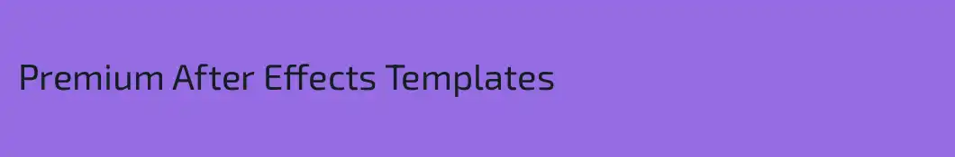 Premium After Effects Templates